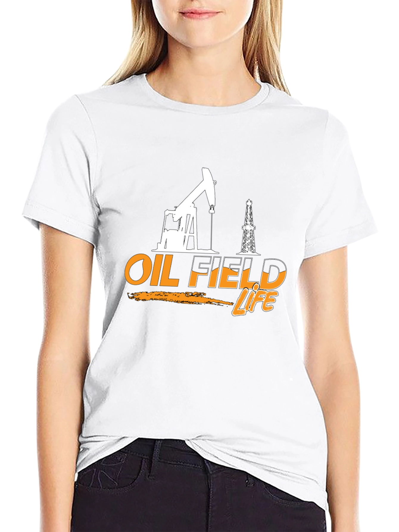 Oil Field Life Graphic T-Shirt - Black