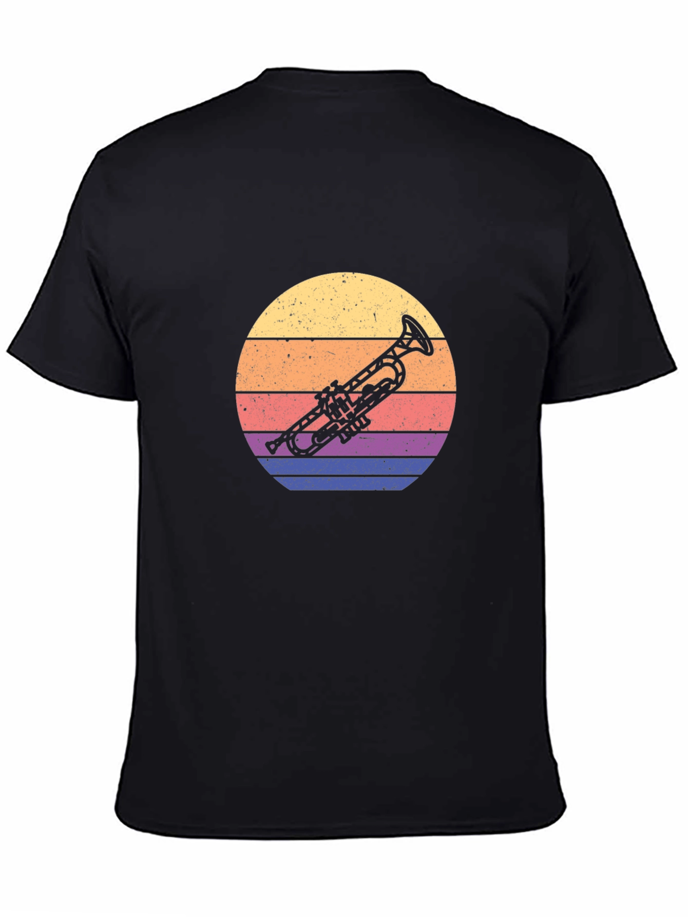 Retro Trumpet Graphic Tee - Sunset Music Lover T-Shirt