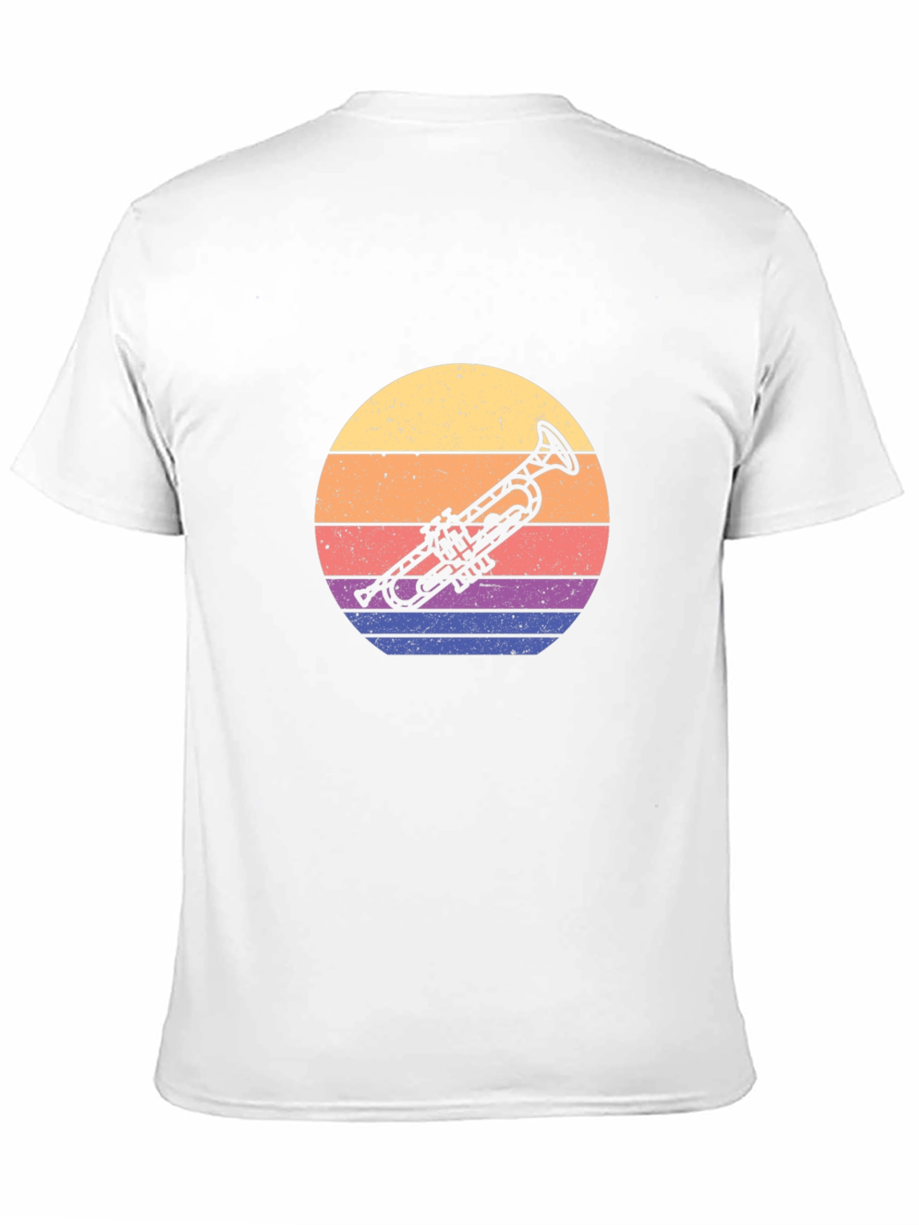 Retro Trumpet Graphic Tee - Sunset Music Lover T-Shirt
