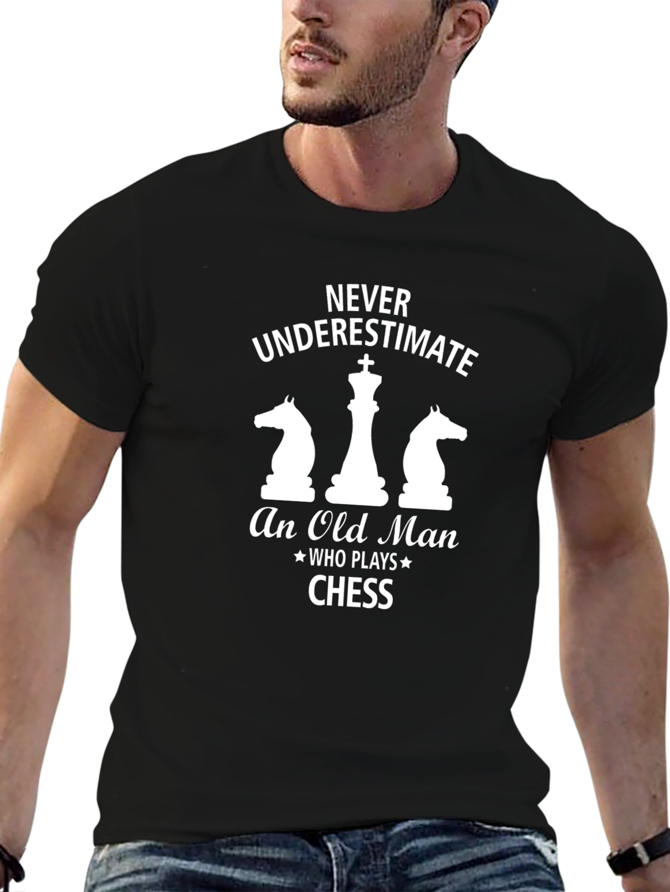 Chess Old Man T-Shirt: Never Underestimate!