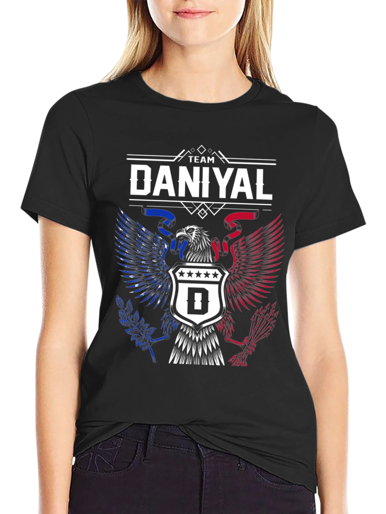 Team Daniyal Eagle Crest Graphic T-Shirt