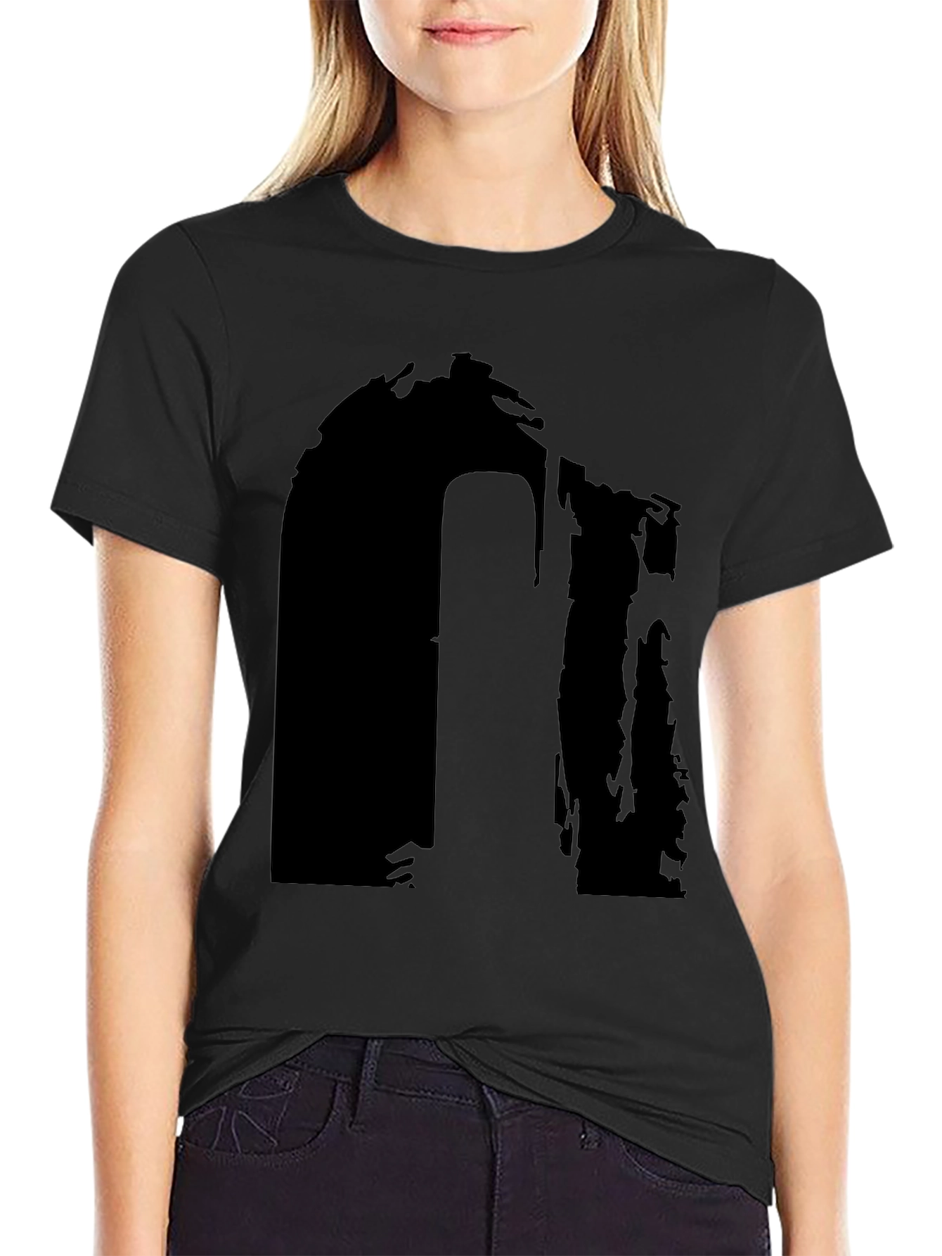 Abstract Black Graphic T-Shirt
