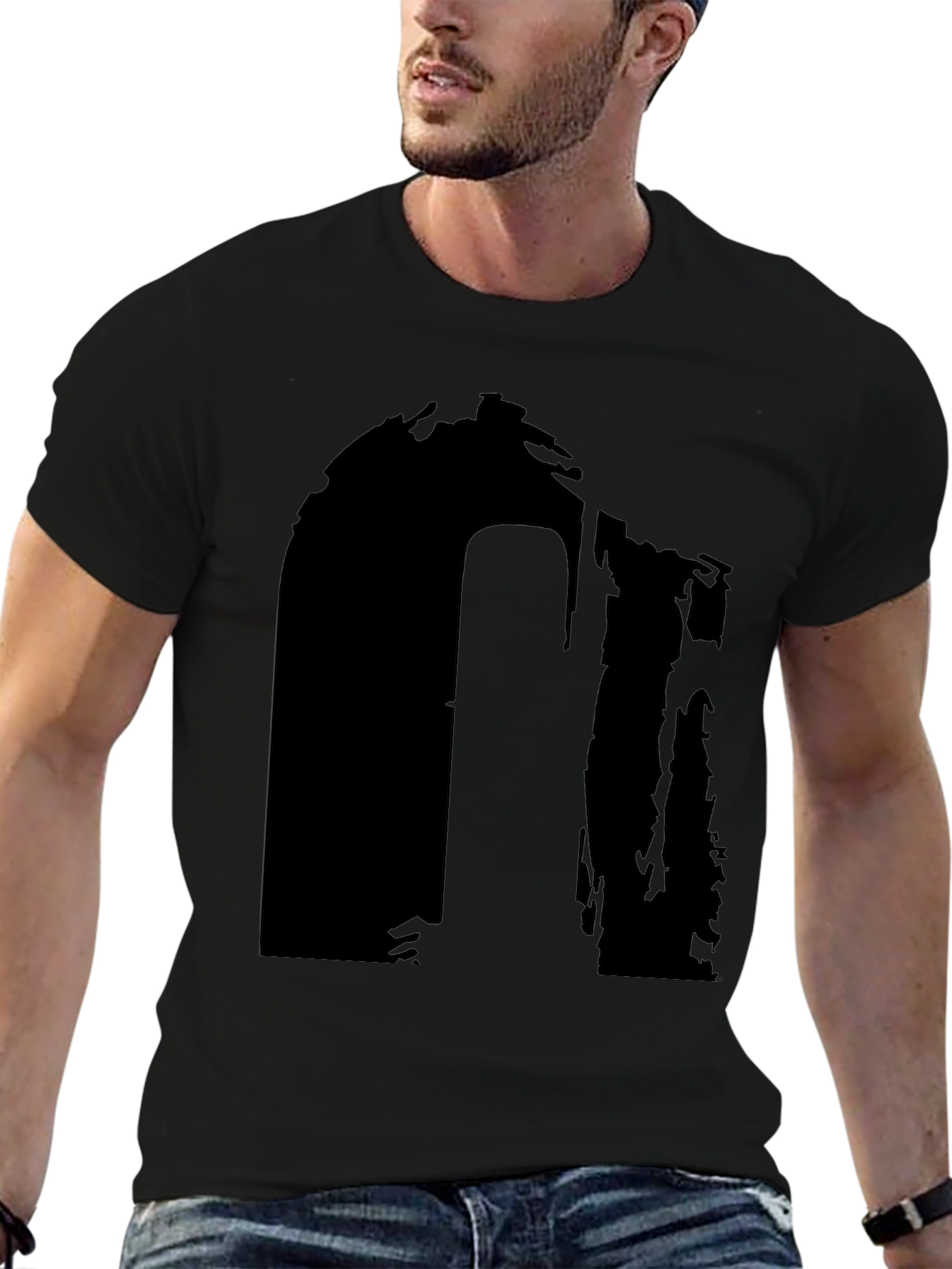 Abstract Black Graphic T-Shirt