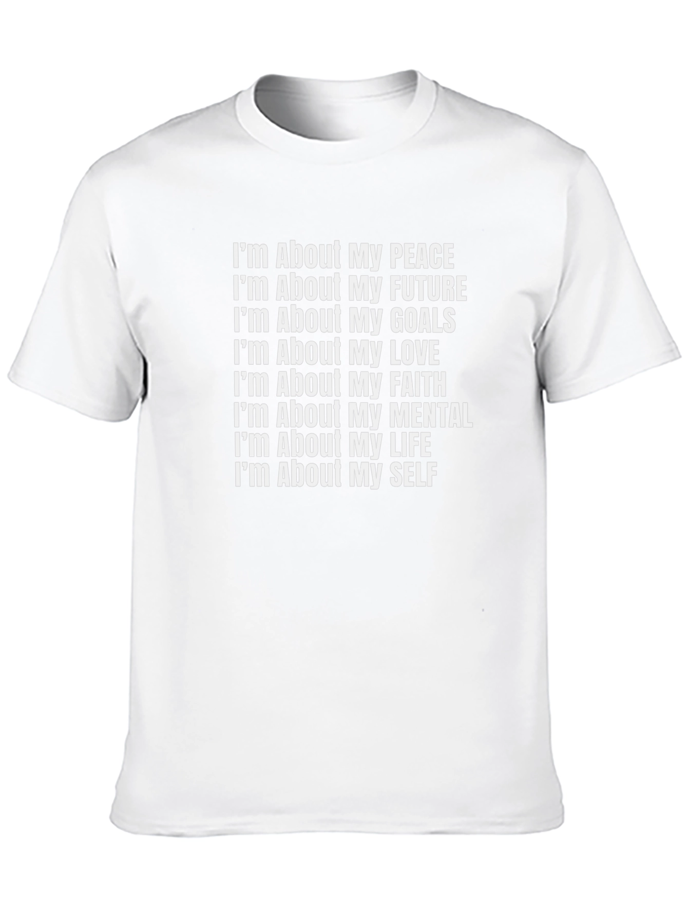Motivational Statement T-Shirt - Peace Future Goals Love Faith