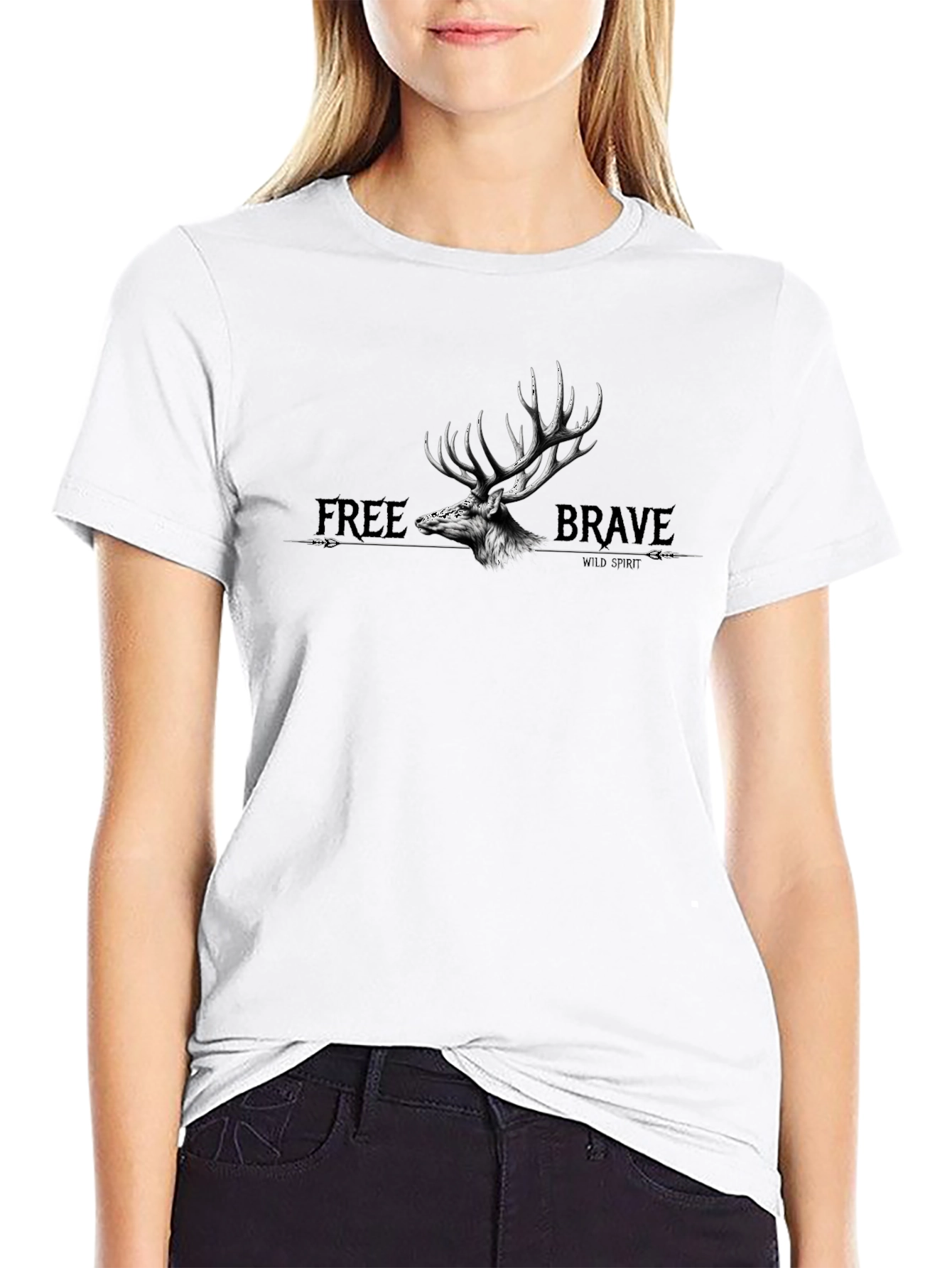 Free Brave Wild Spirit Graphic Tee