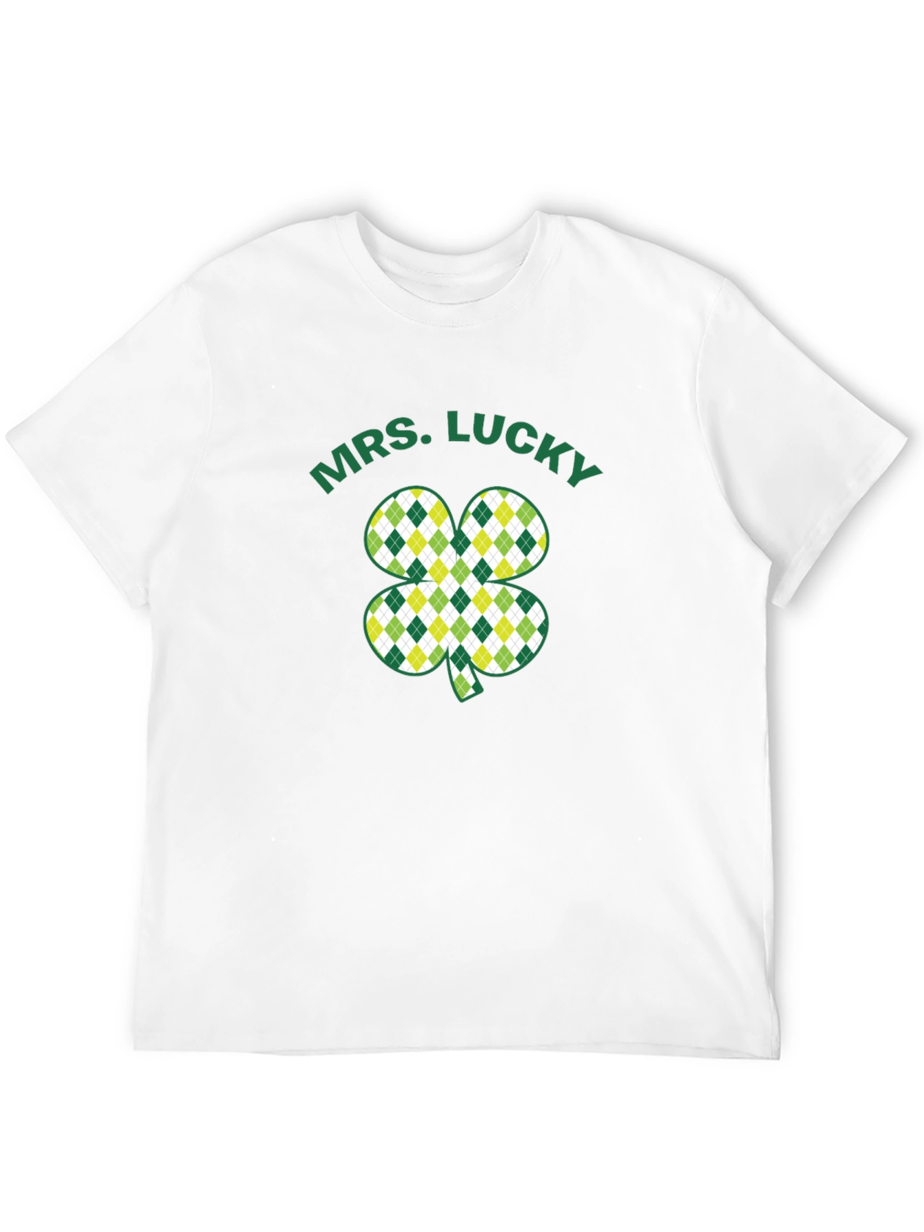 Mrs. Lucky St. Patricks Day Black T-Shirt