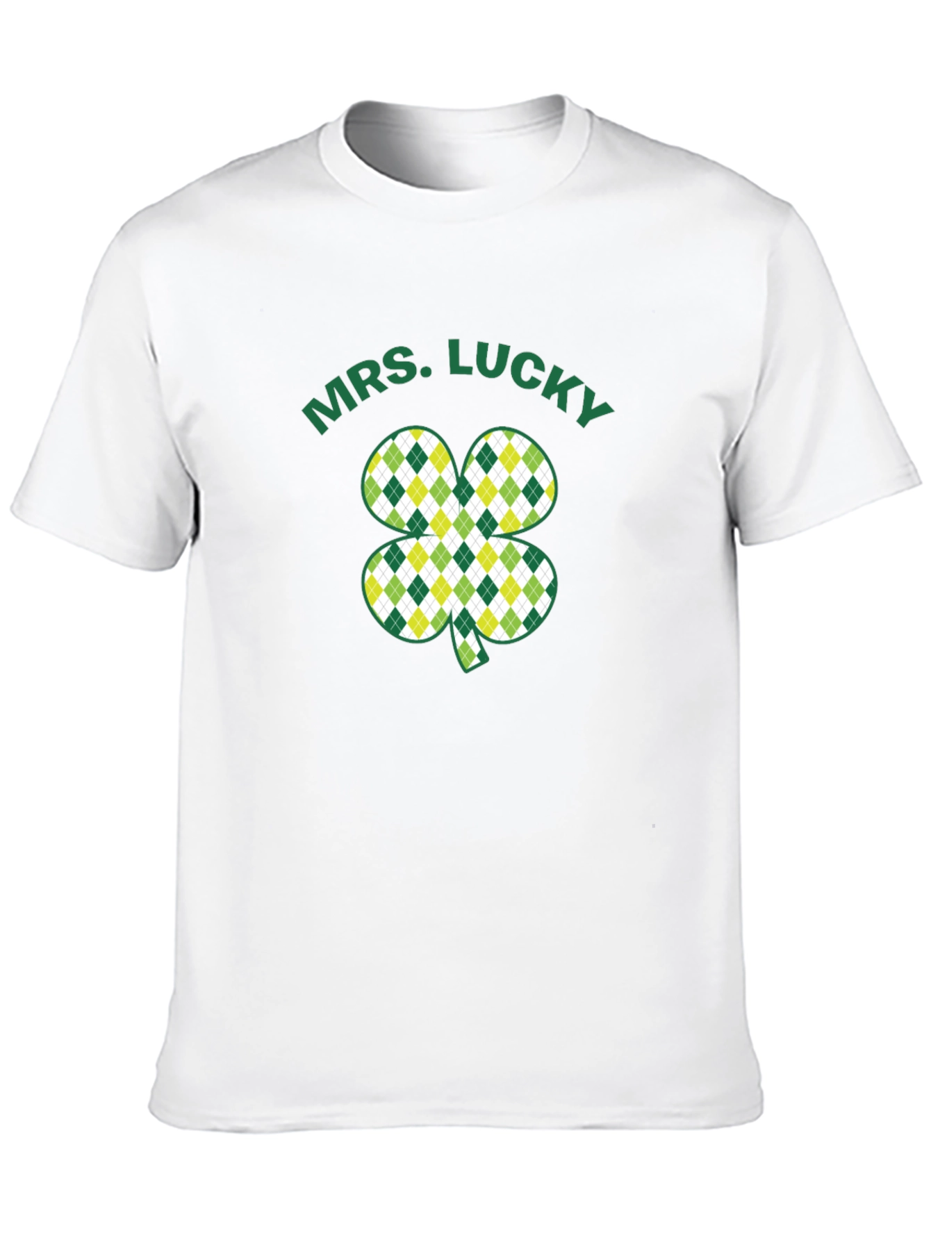 Mrs. Lucky St. Patricks Day Black T-Shirt