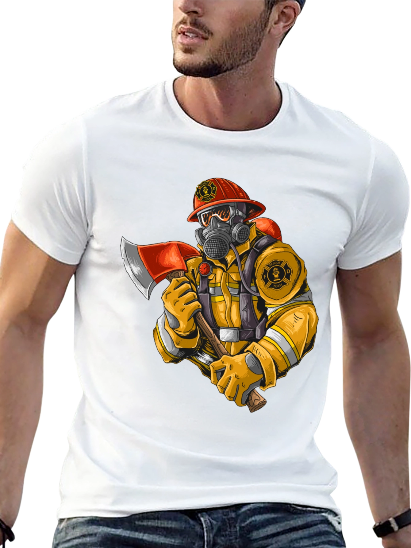 Firefighter Graphic Tee - Heroic Design