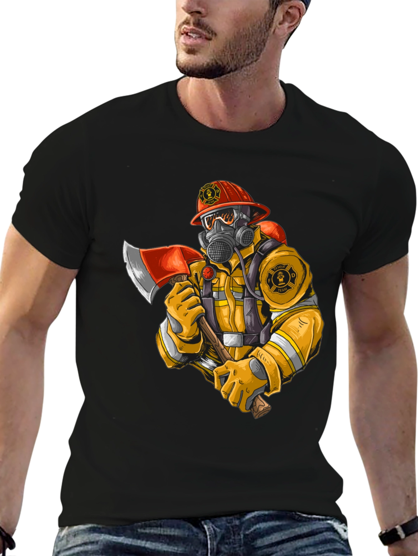Firefighter Graphic Tee - Heroic Design