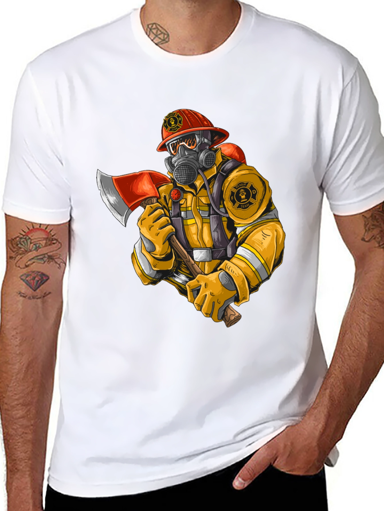 Firefighter Graphic Tee - Heroic Design