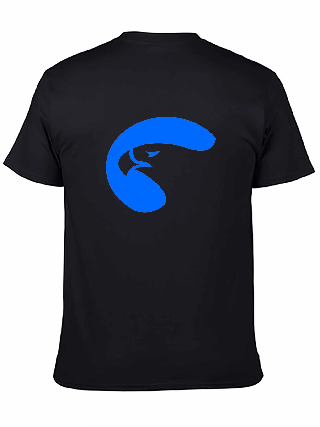 Cool Blue Eagle Graphic Black T-Shirt