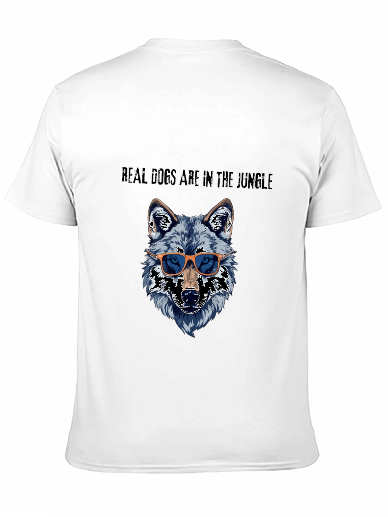 Cool Wolf in Sunglasses Graphic T-Shirt - Mens