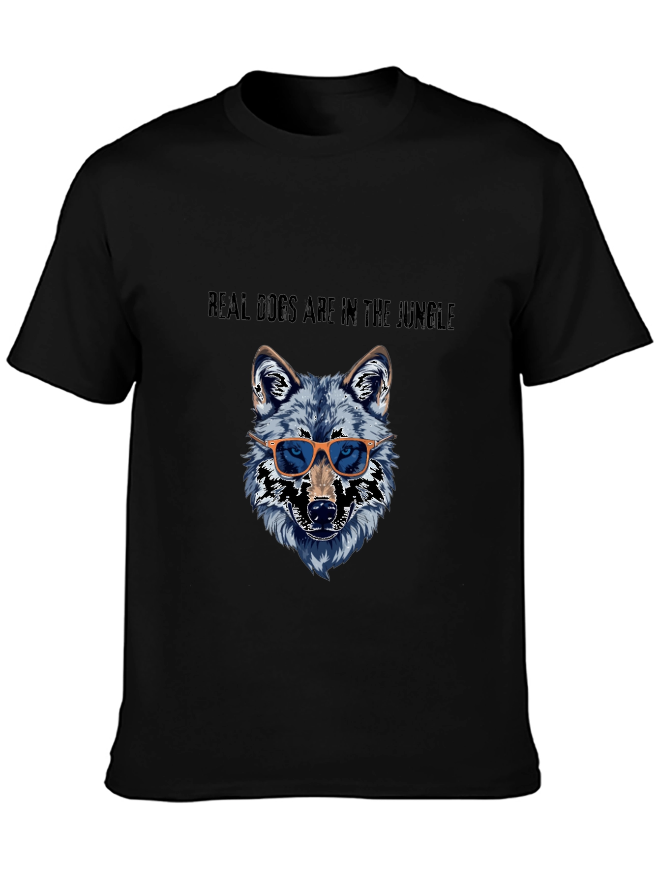 Cool Wolf in Sunglasses Graphic T-Shirt - Mens
