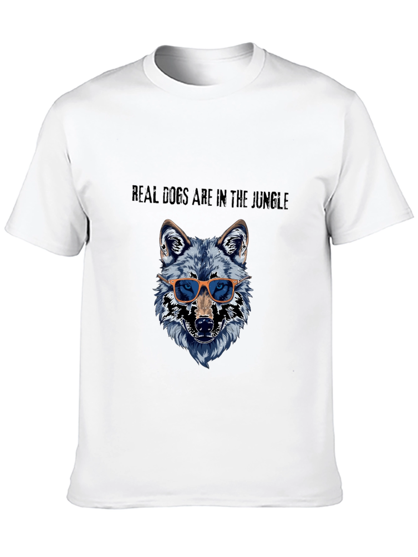 Cool Wolf in Sunglasses Graphic T-Shirt - Mens
