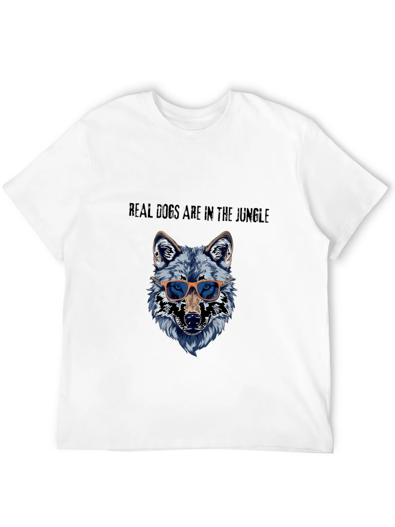 Cool Wolf in Sunglasses Graphic T-Shirt - Mens