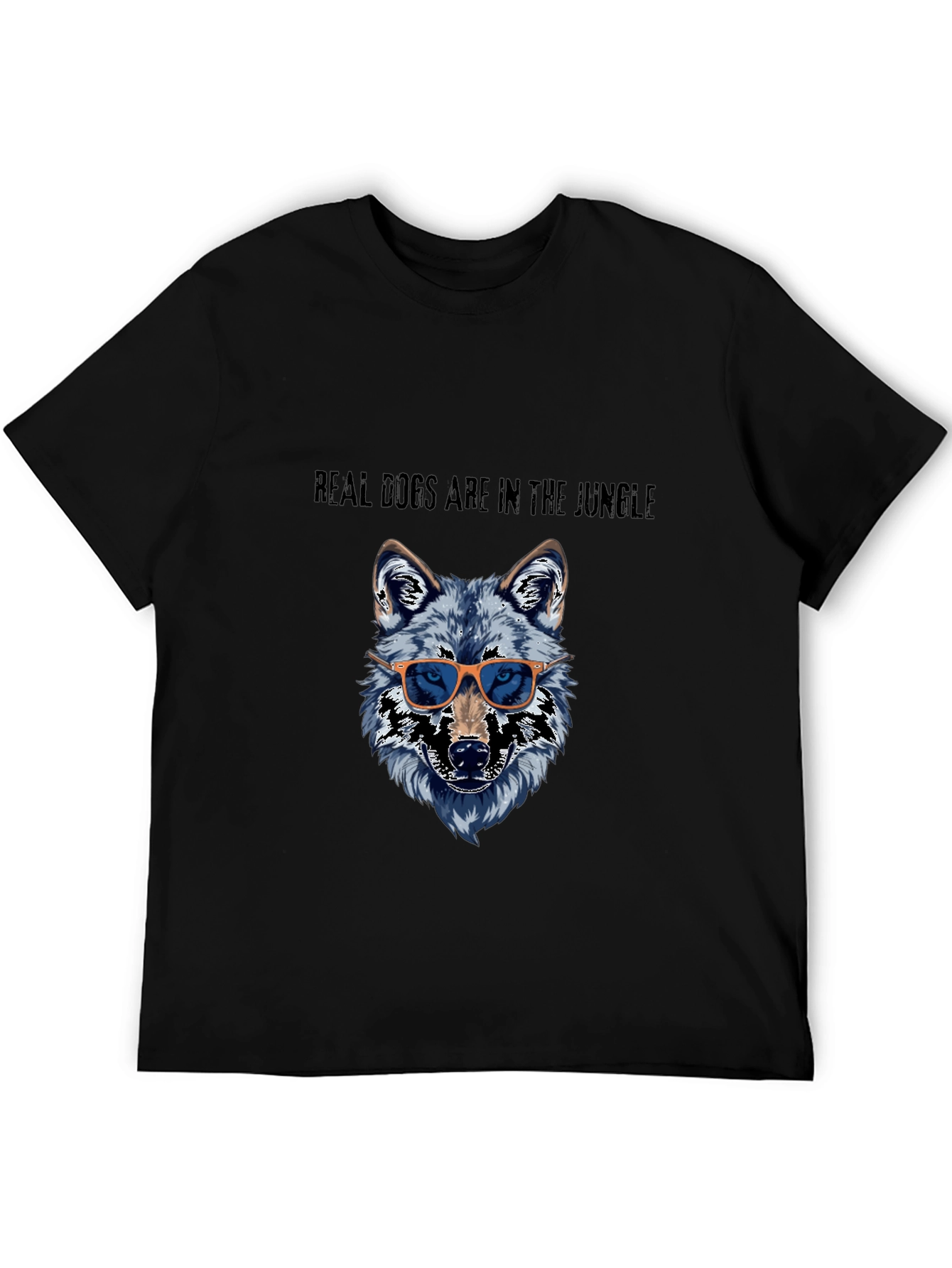 Cool Wolf in Sunglasses Graphic T-Shirt - Mens