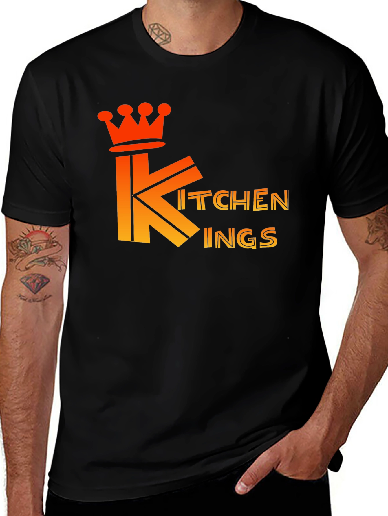 Kitchen Kings Black T-Shirt - Culinary Royalty