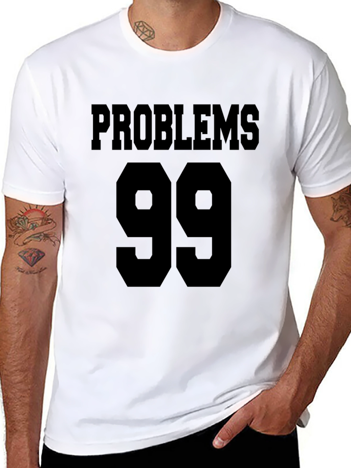 Problems 99 Black Graphic Tee Shirt