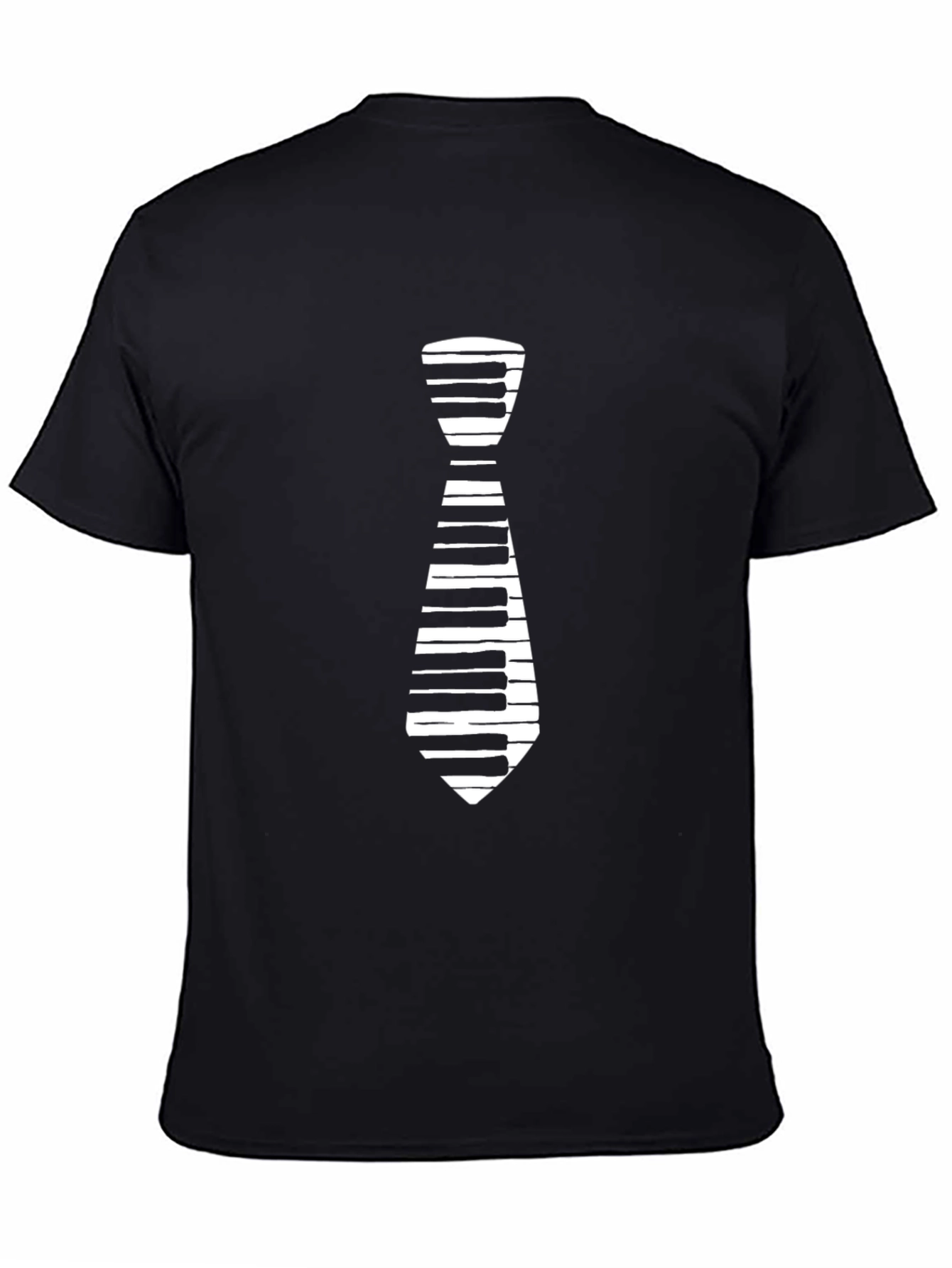 Piano Tie Graphic Tee - Music Lovers T-Shirt