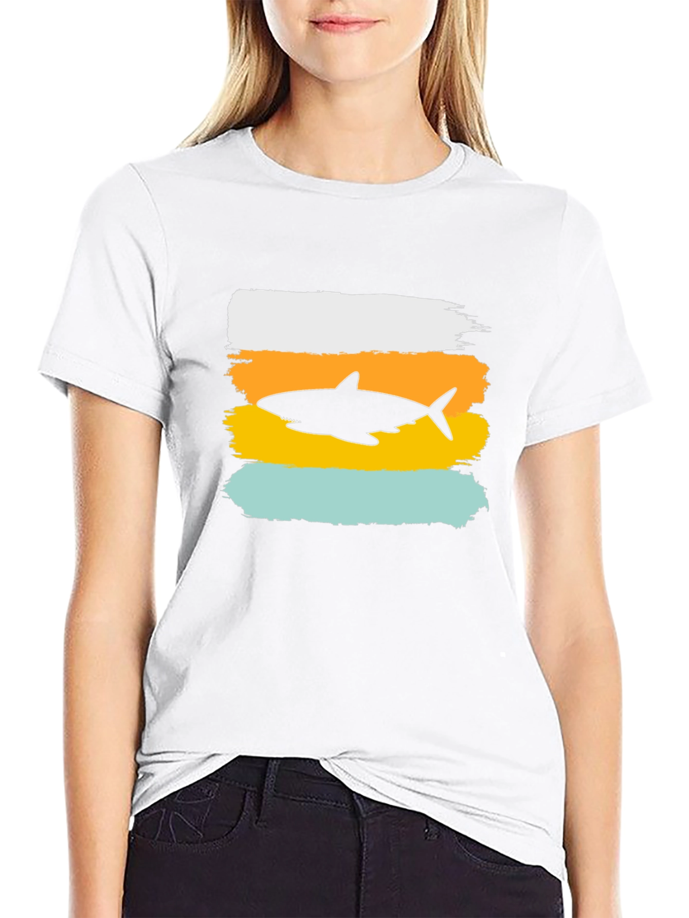Shark Silhouette T-Shirt - Stylish Mens Tee