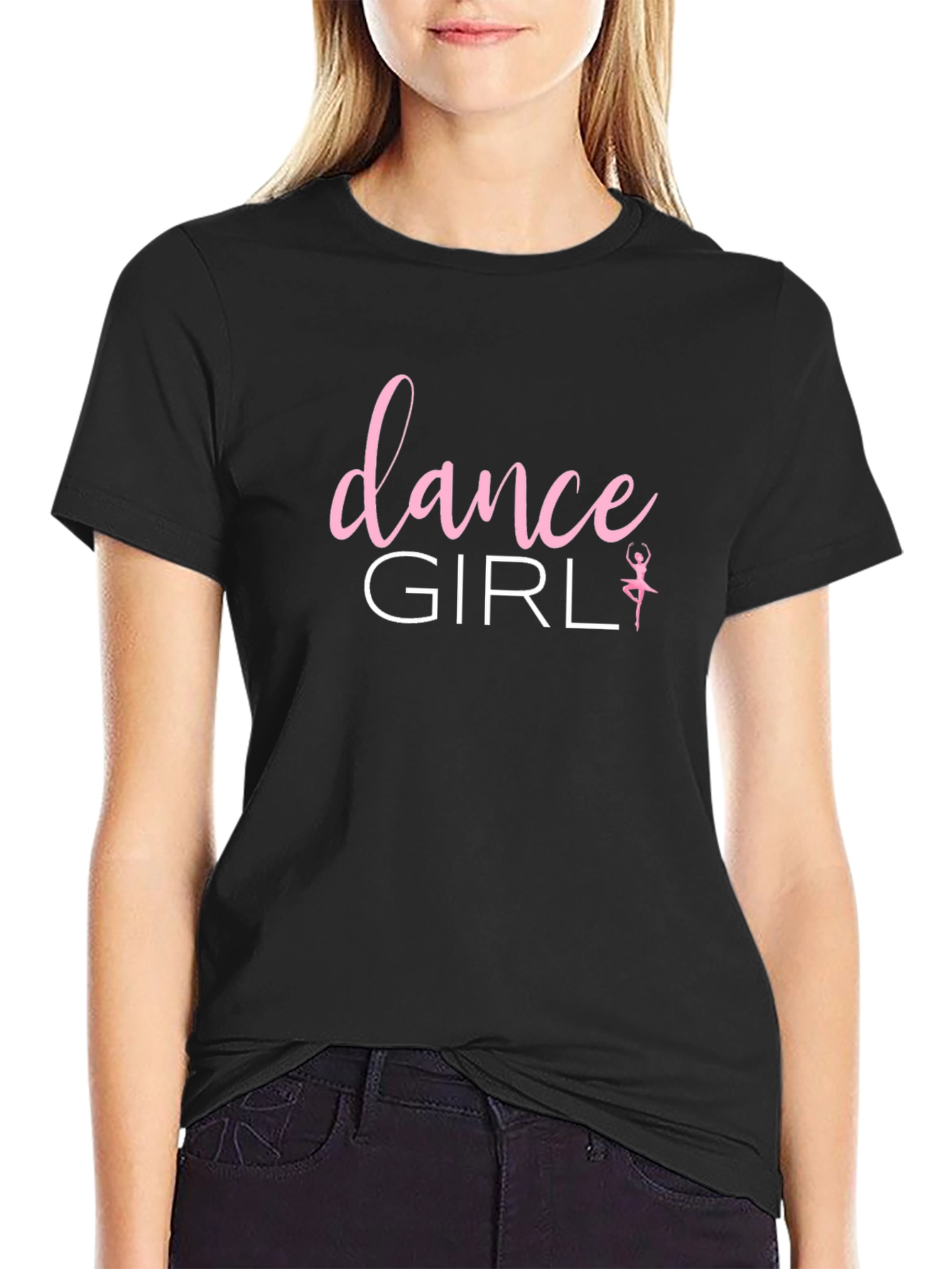Dance Girl T-Shirt - Black Cotton Tee