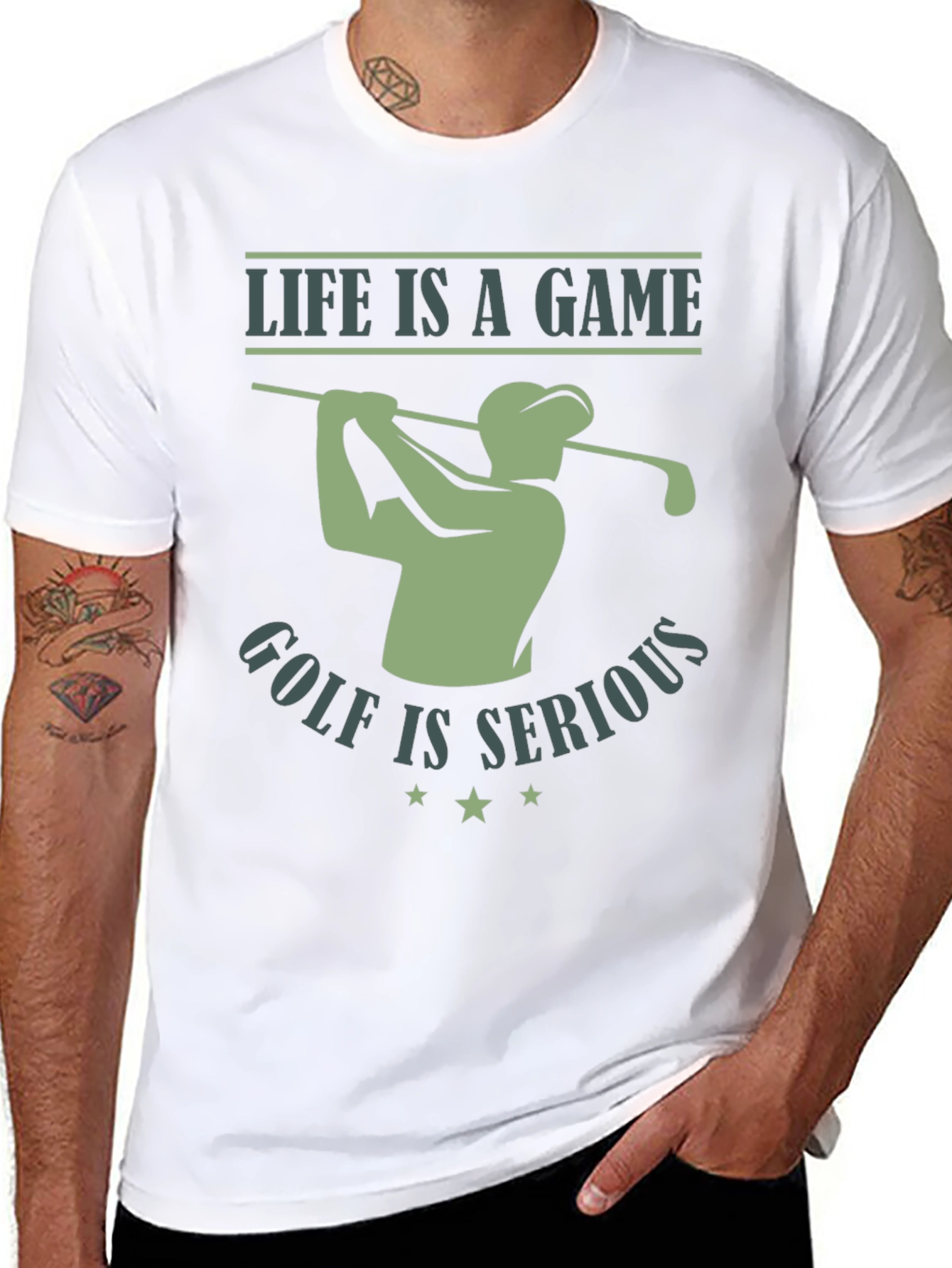 Life is a Game Golf is Serious Graphic Tee