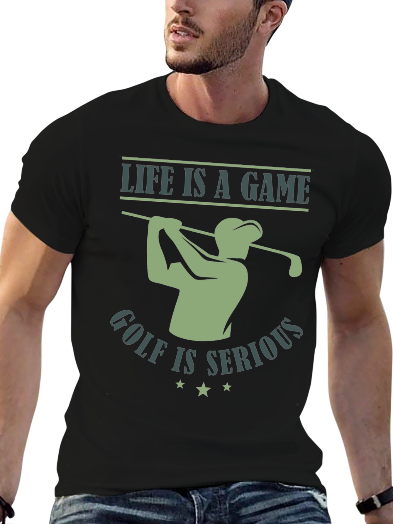 Life is a Game Golf is Serious Graphic Tee