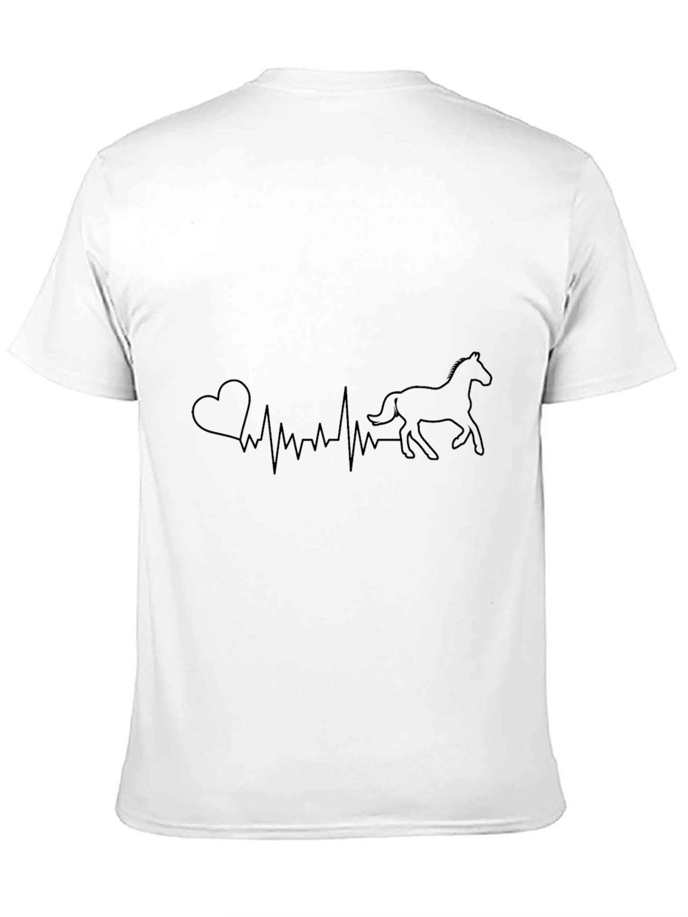 Horse Heartbeat Graphic T-Shirt - Equestrian Love Tee