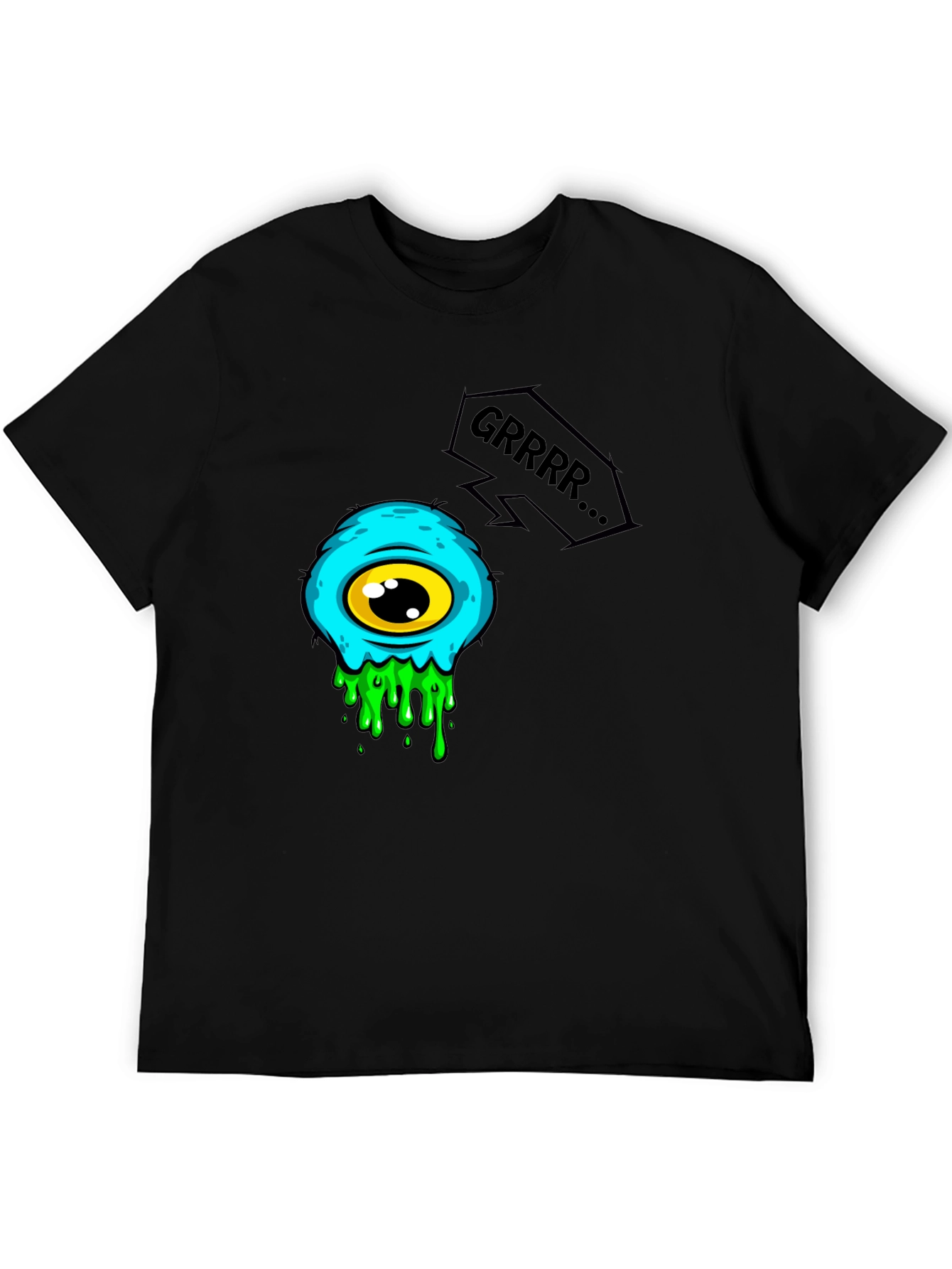 Grrr Monster Eye Graphic Tee - Black