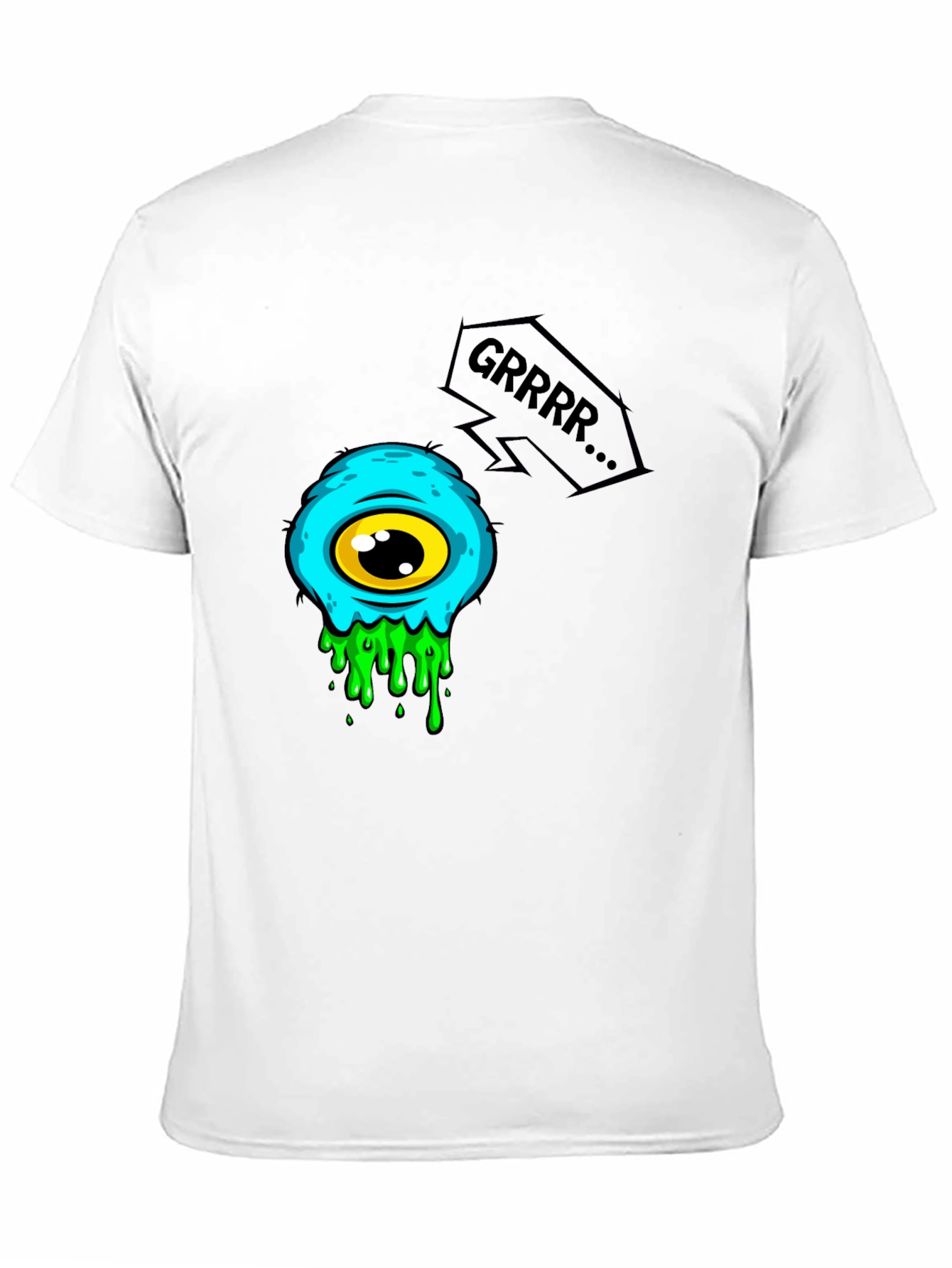 Grrr Monster Eye Graphic Tee - Black