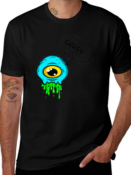Grrr Monster Eye Graphic Tee - Black