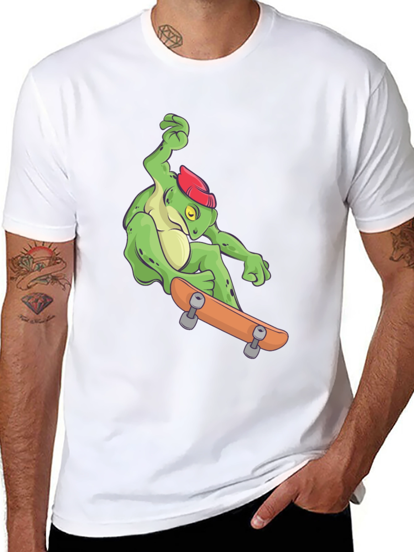Frog Skateboarding Graphic Tee