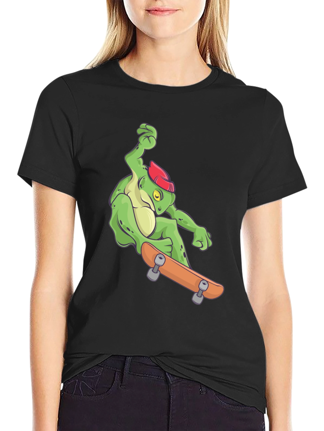 Frog Skateboarding Graphic Tee