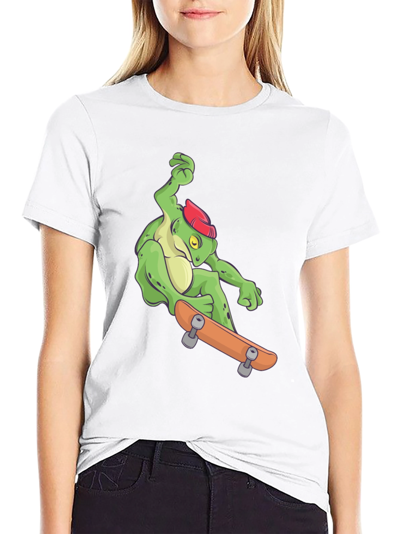 Frog Skateboarding Graphic Tee
