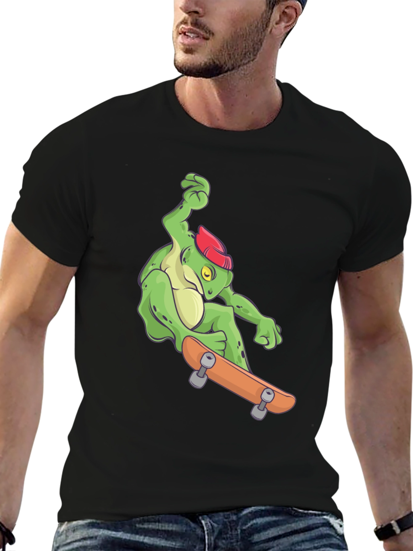 Frog Skateboarding Graphic Tee