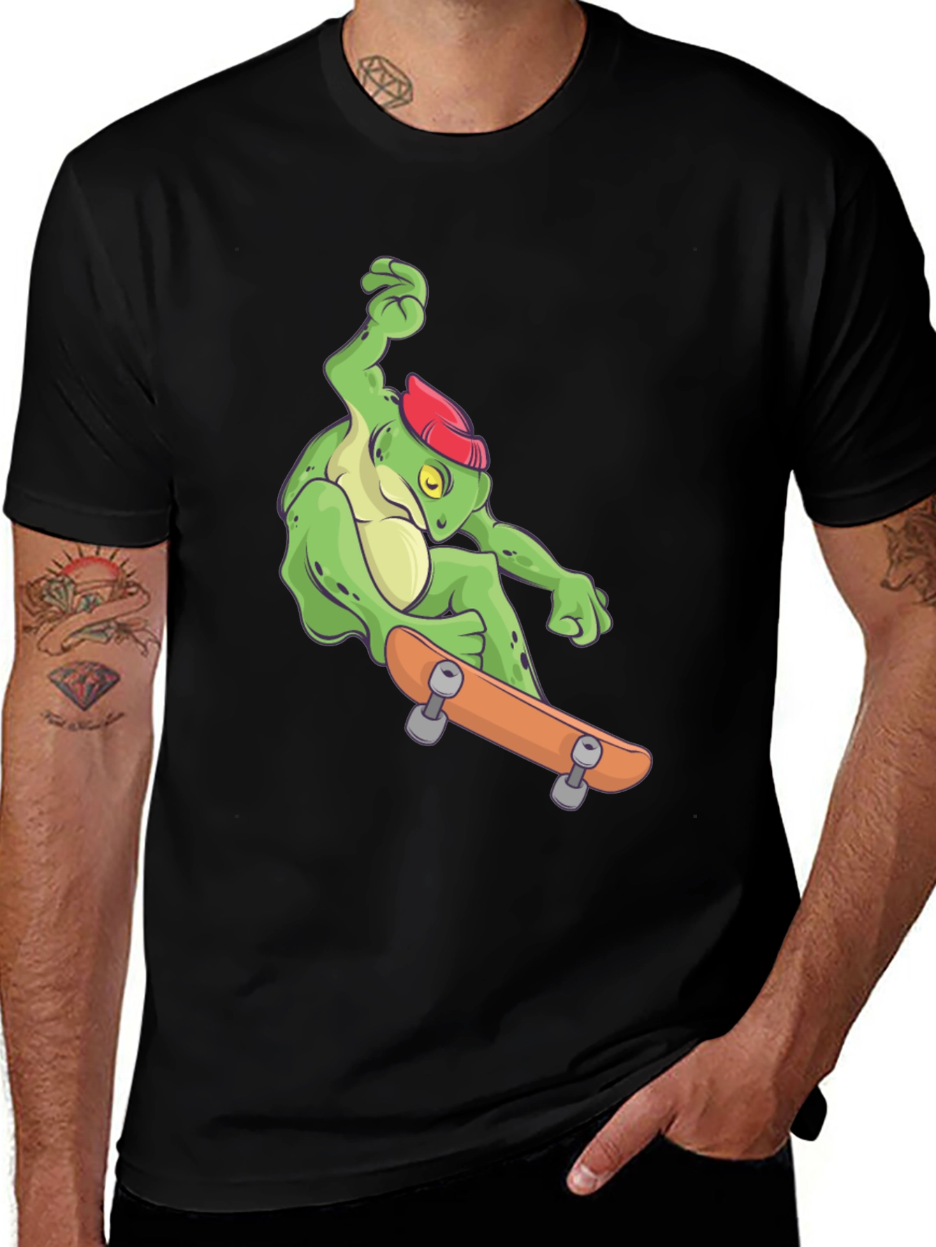 Frog Skateboarding Graphic Tee