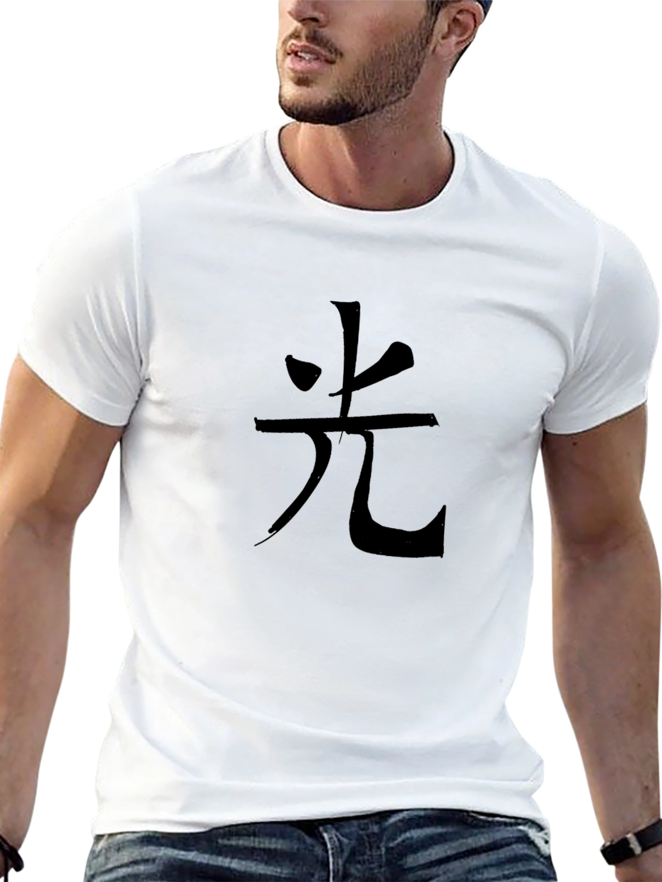 Black T-Shirt with Kanji Symbol