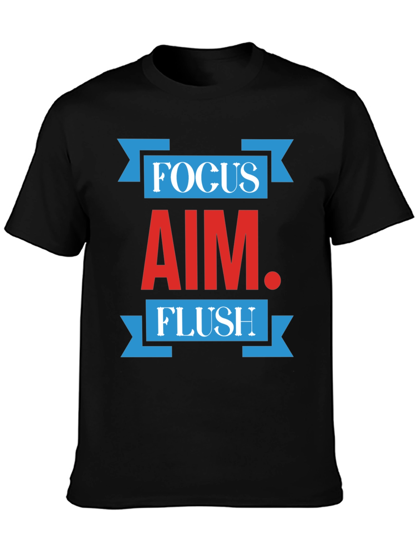 Focus Aim Flush Graphic Print Crew Neck T-Shirt