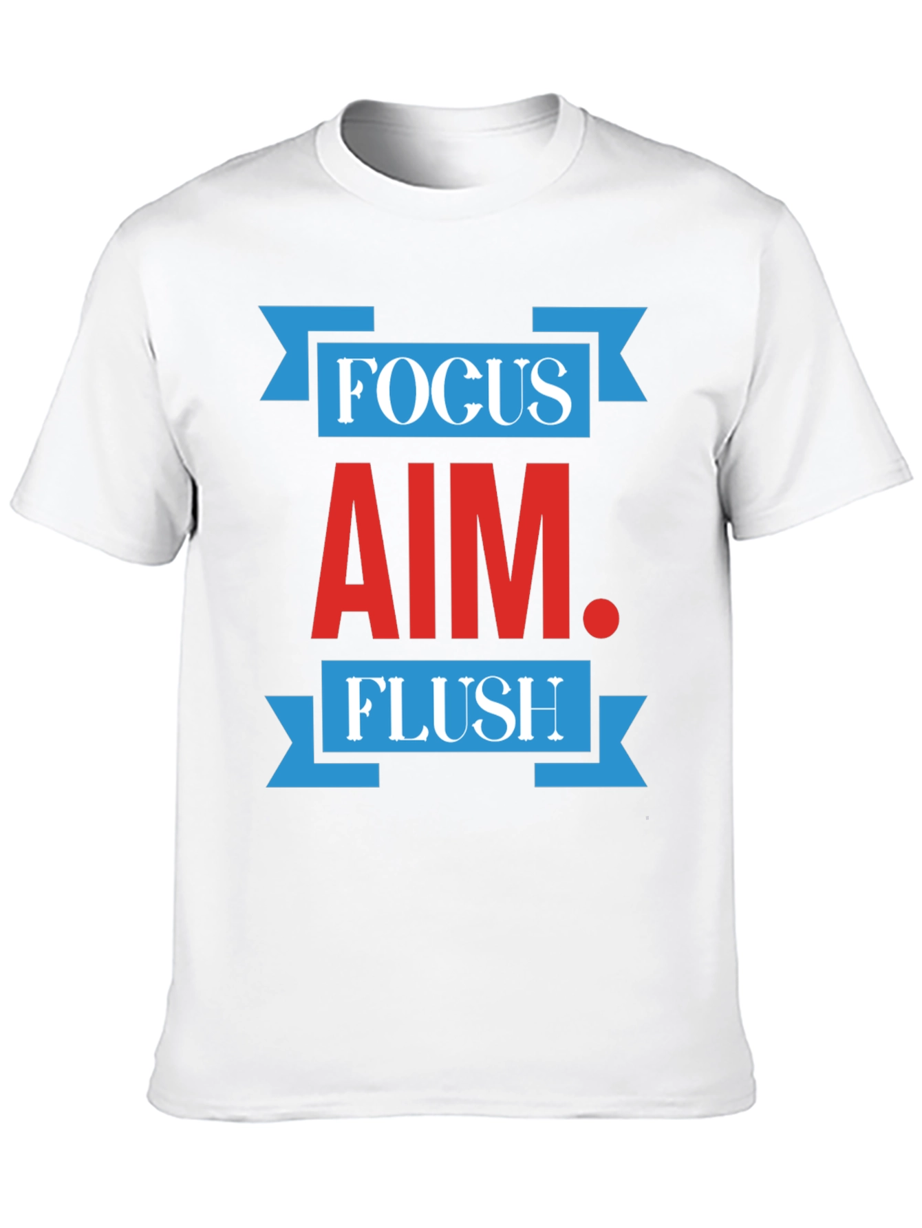 Focus Aim Flush Graphic Print Crew Neck T-Shirt