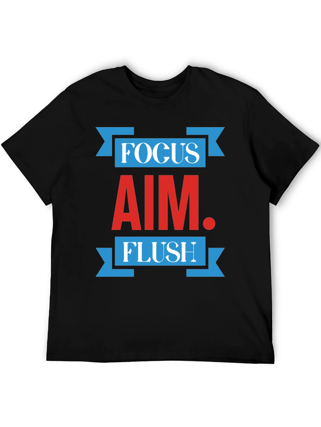 Focus Aim Flush Graphic Print Crew Neck T-Shirt