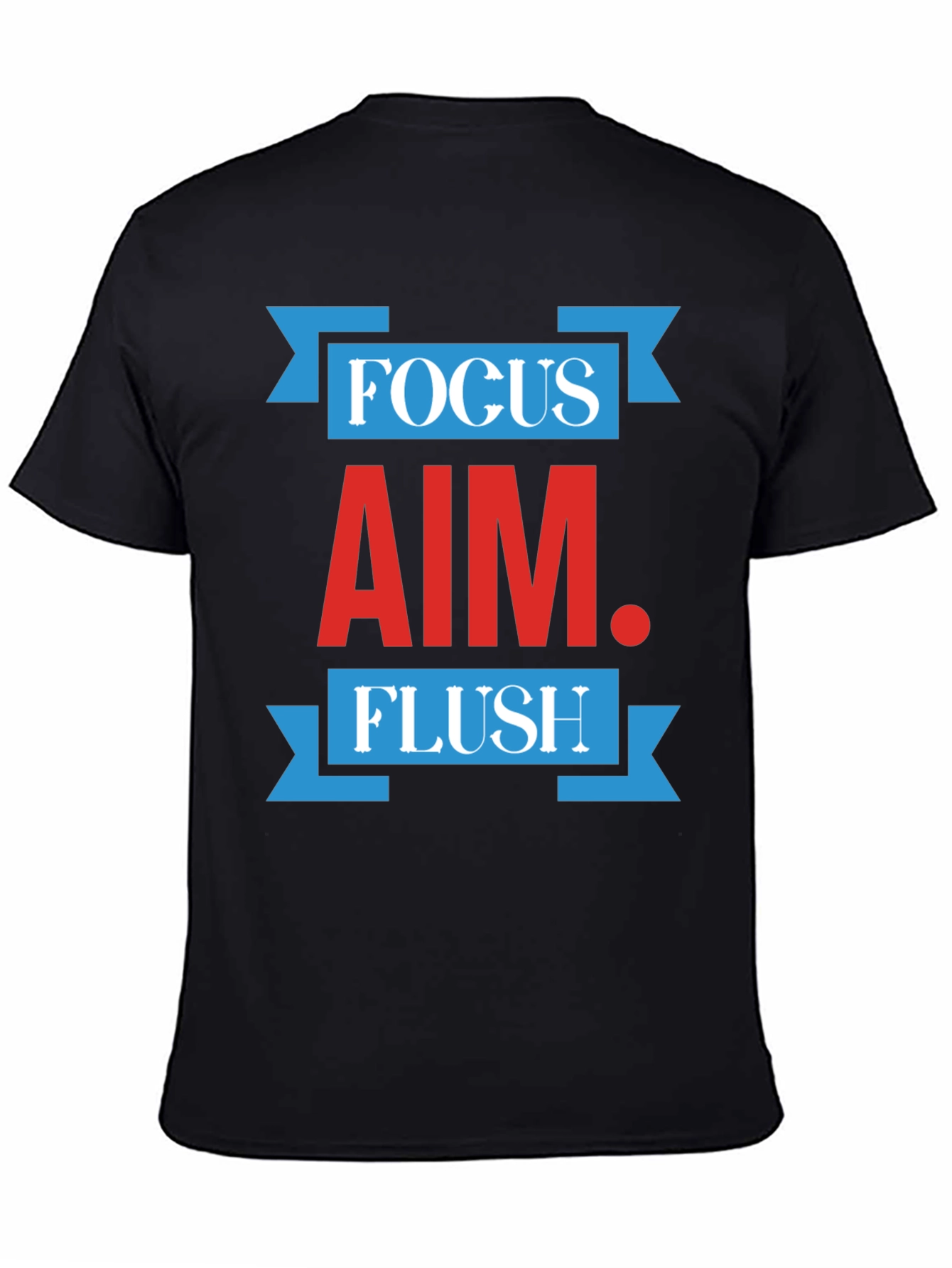 Focus Aim Flush Graphic Print Crew Neck T-Shirt