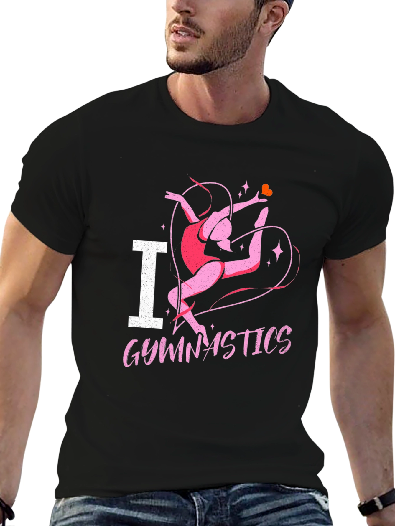 I Heart Gymnastics Black T-Shirt