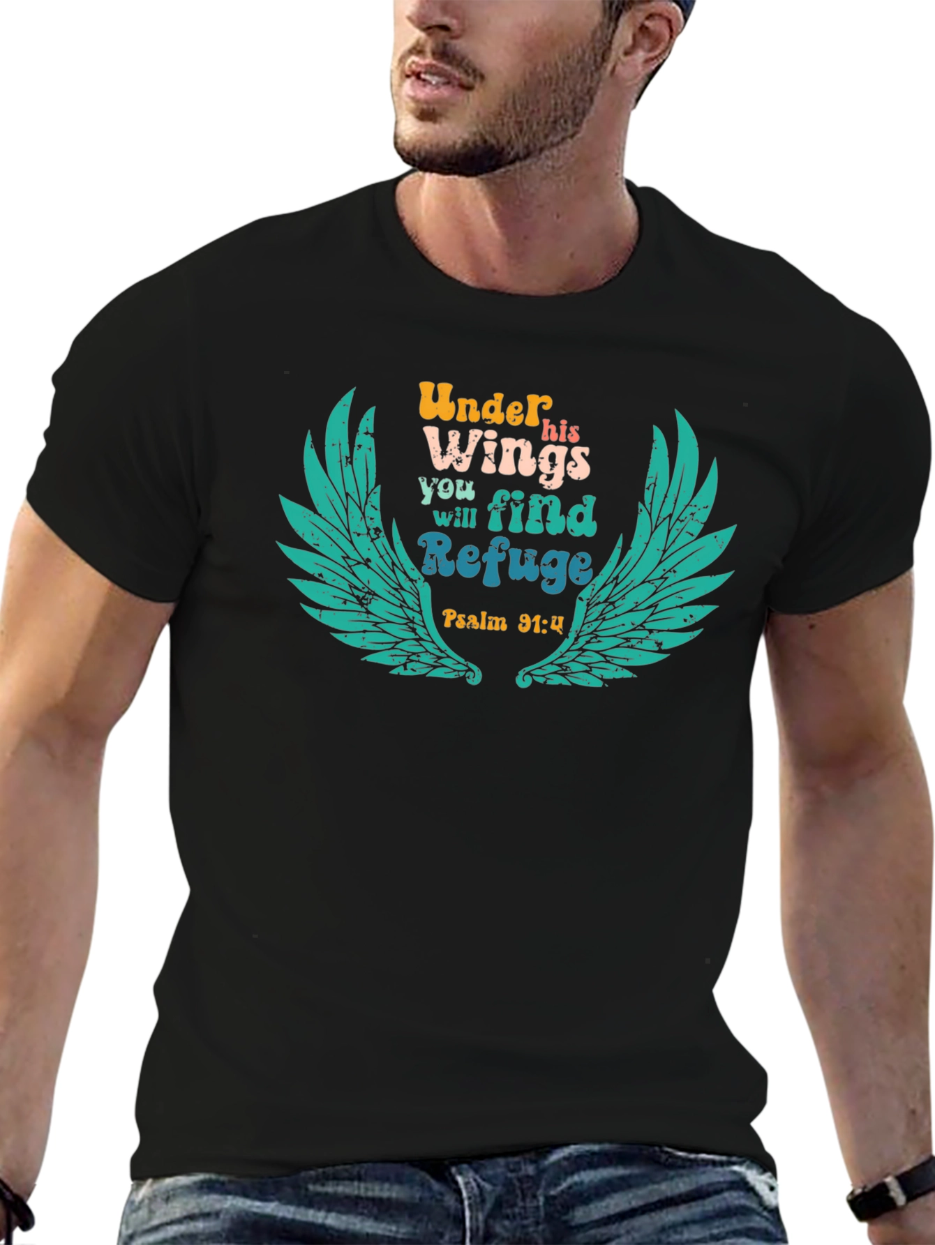 Under His Wings T-Shirt - Christian Apparel