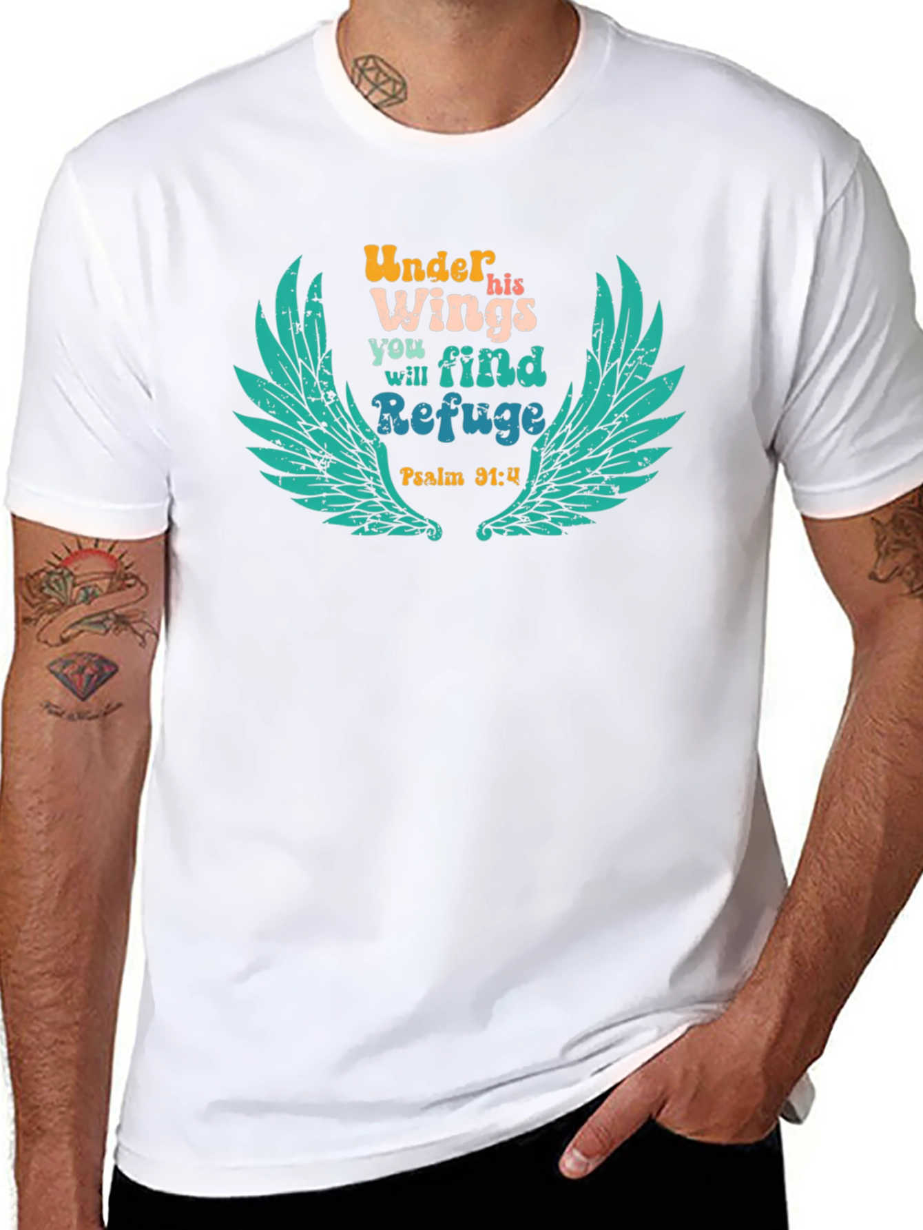 Under His Wings T-Shirt - Christian Apparel
