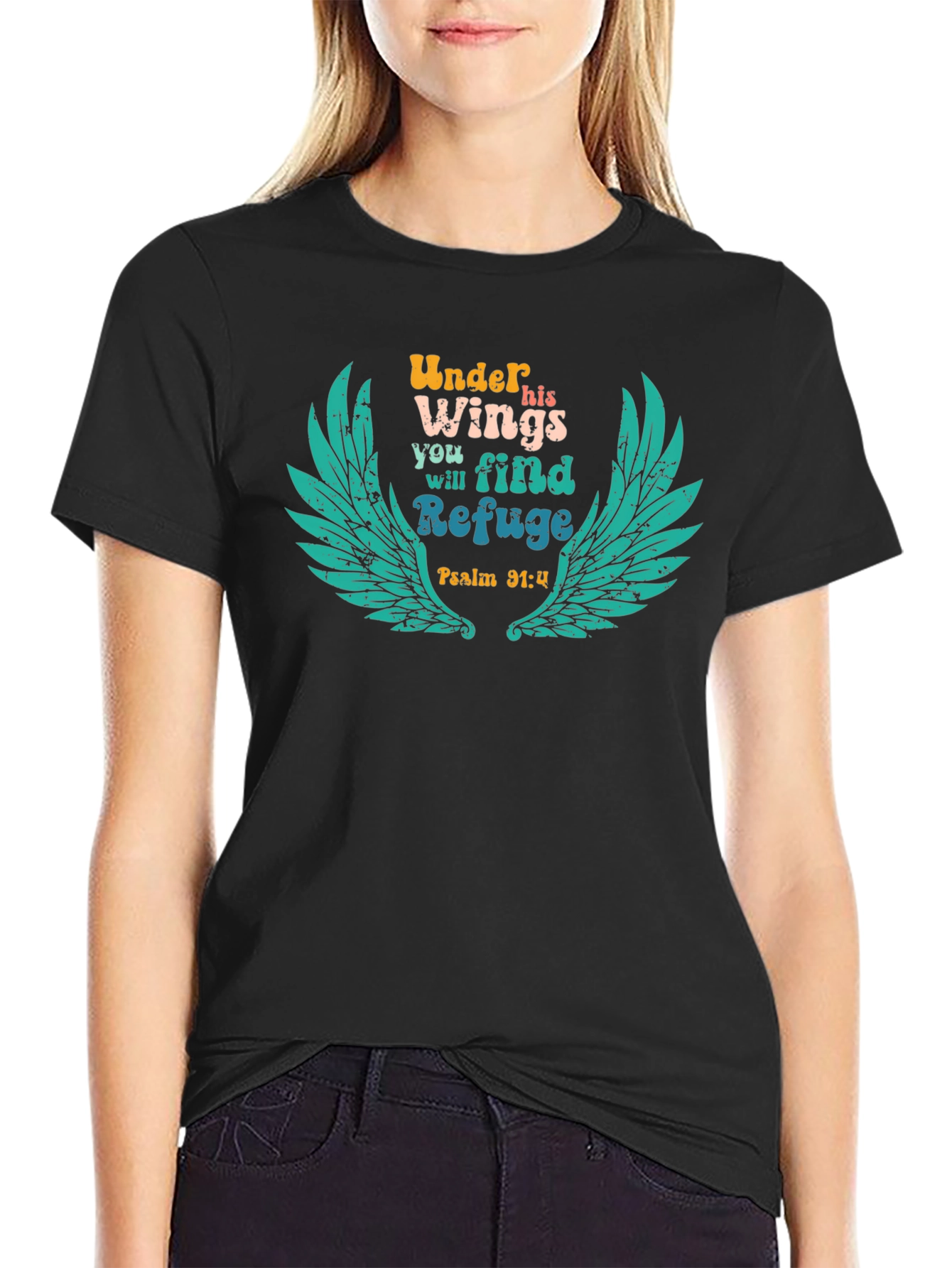 Under His Wings T-Shirt - Christian Apparel