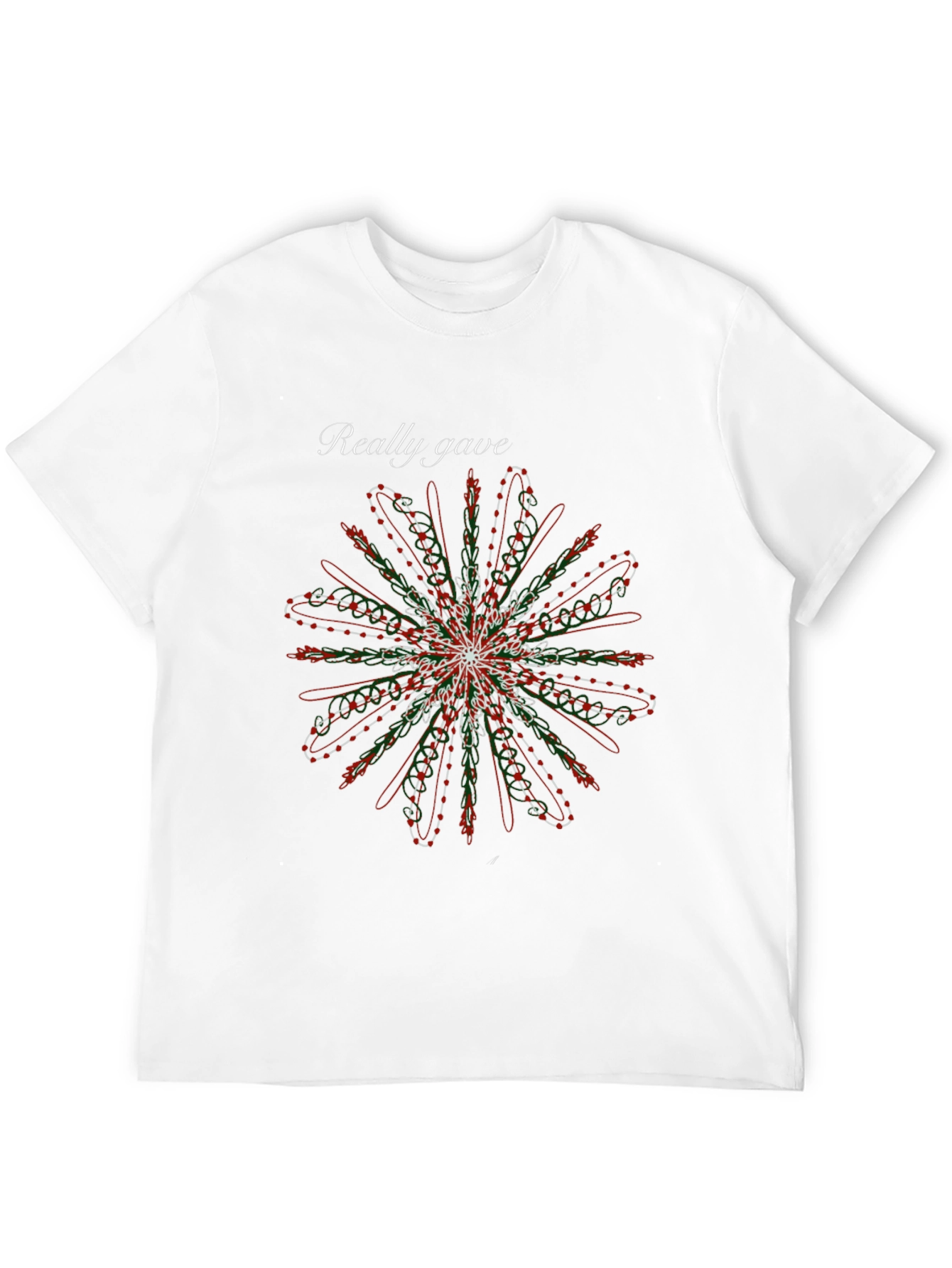 Floral Mandala Graphic Black Tee