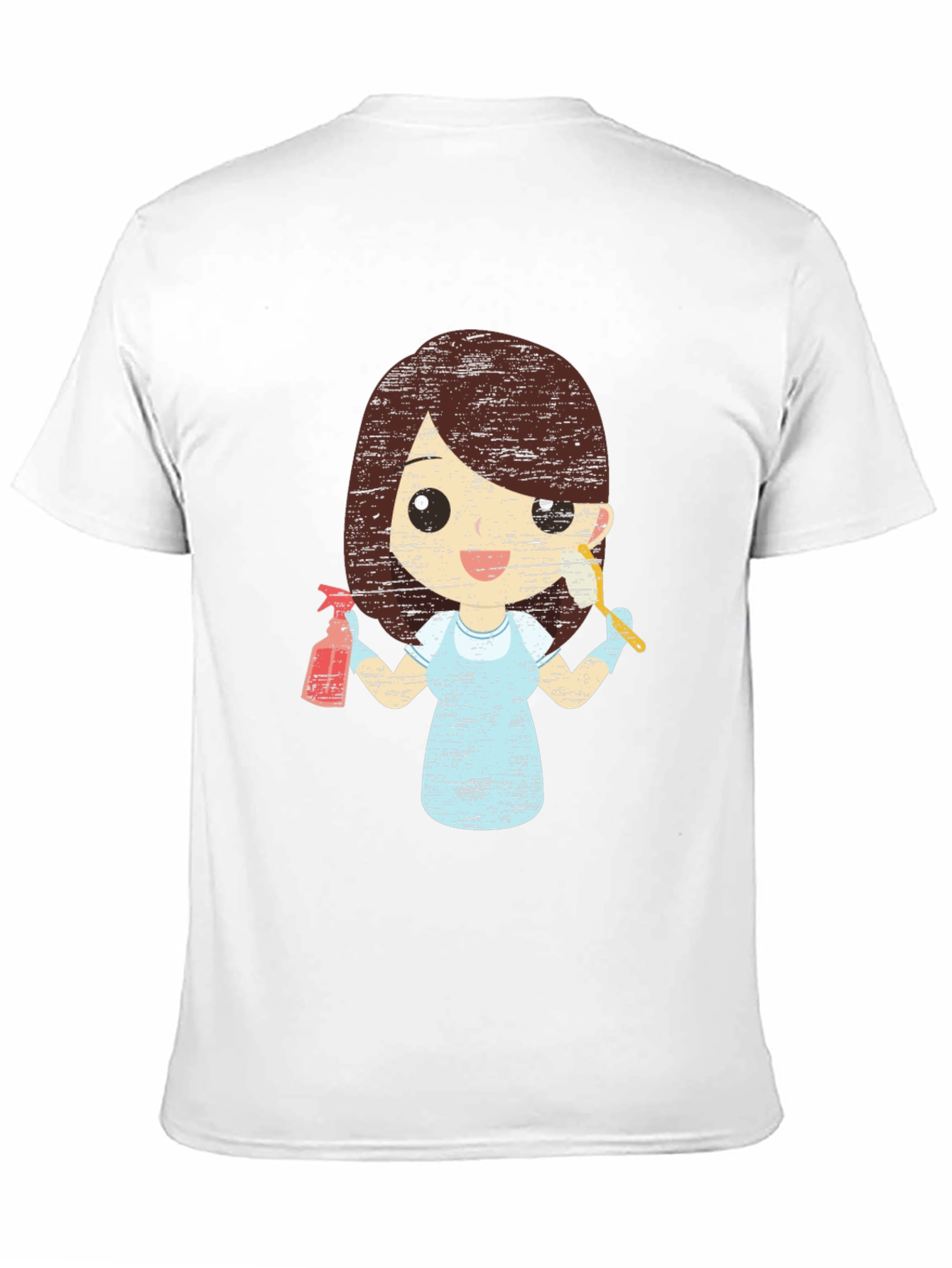 Cleaning Lady Graphic Tee - Unisex Black T-Shirt