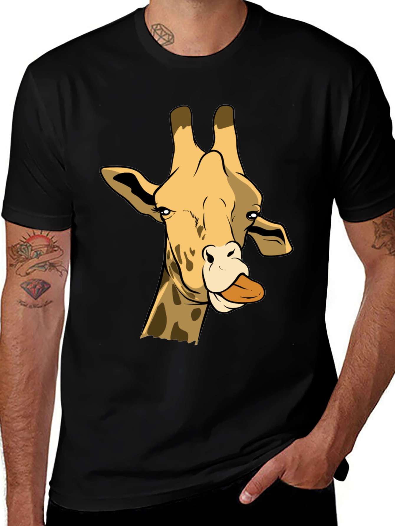 Funny Giraffe T-Shirt - Cartoon Animal Tee