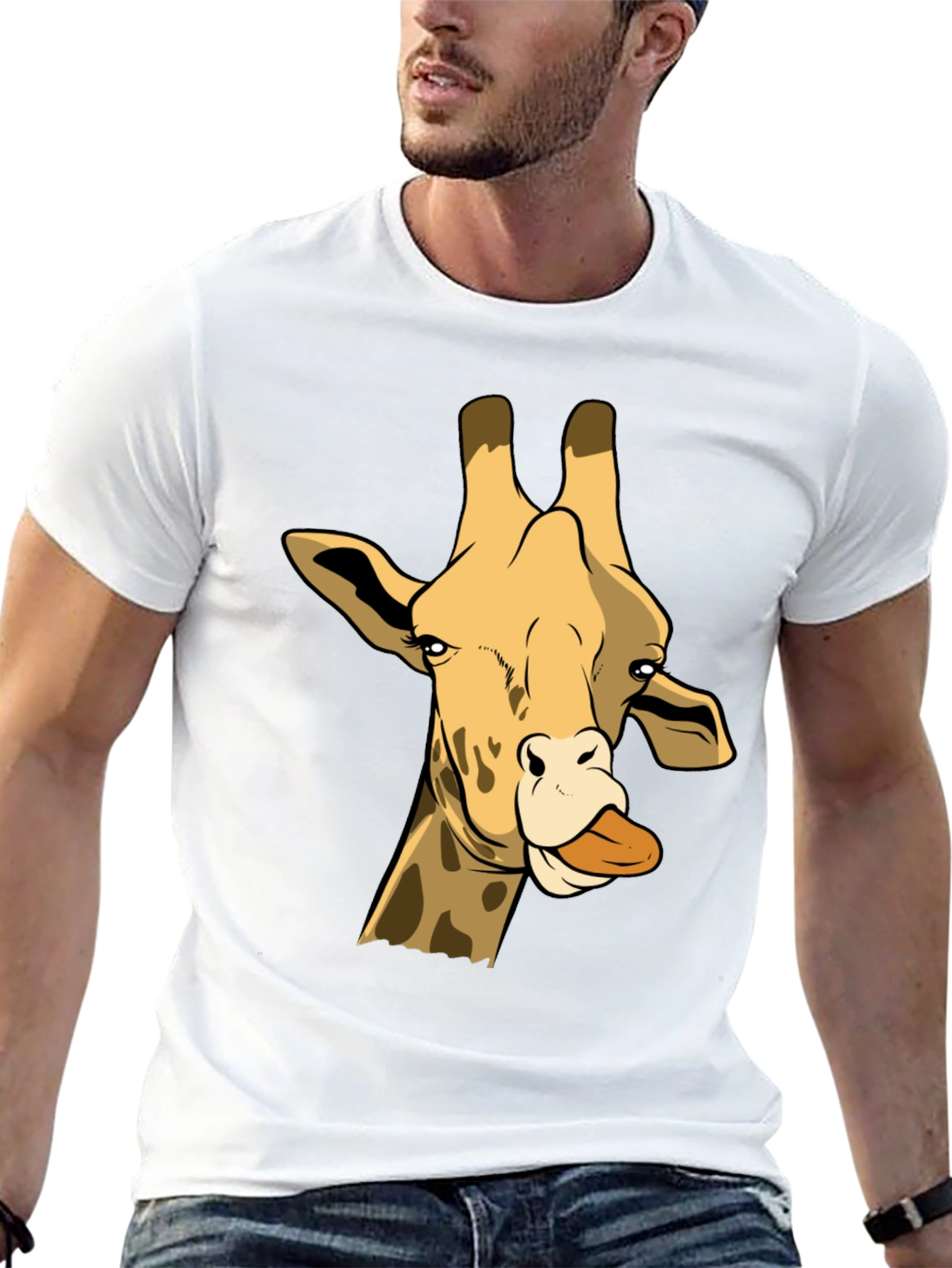 Funny Giraffe T-Shirt - Cartoon Animal Tee