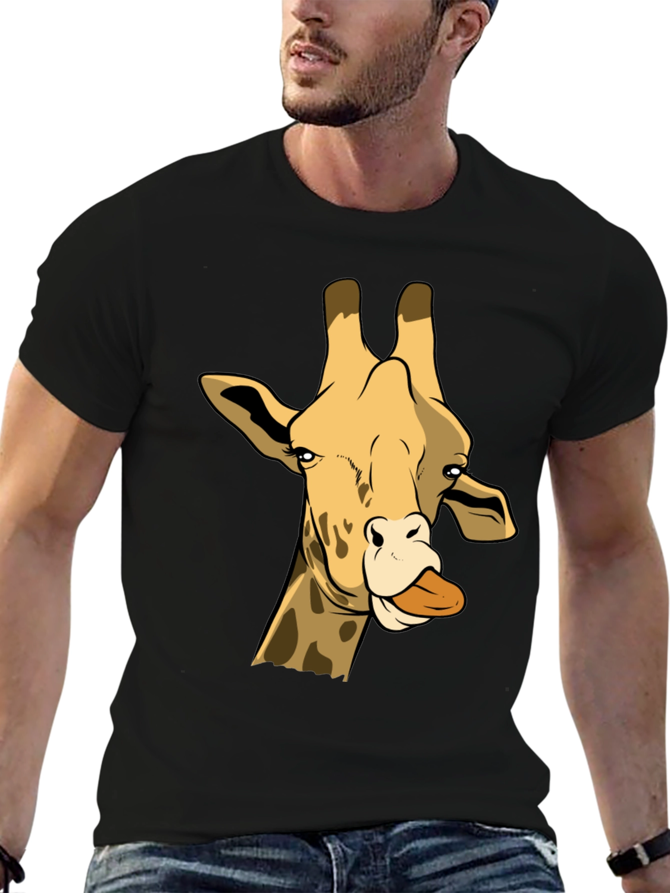 Funny Giraffe T-Shirt - Cartoon Animal Tee